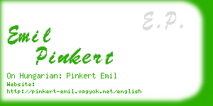 emil pinkert business card